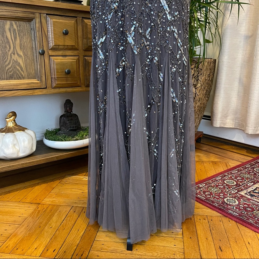Adrianna Papell long beaded Night Gown - Picture 6 of 10